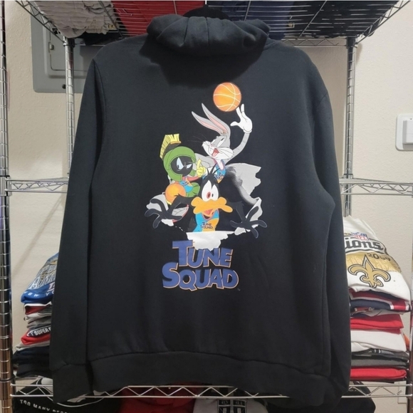 LooneyTunes Mens Size XL Black Space Jam Hoodie - Picture 1 of 2